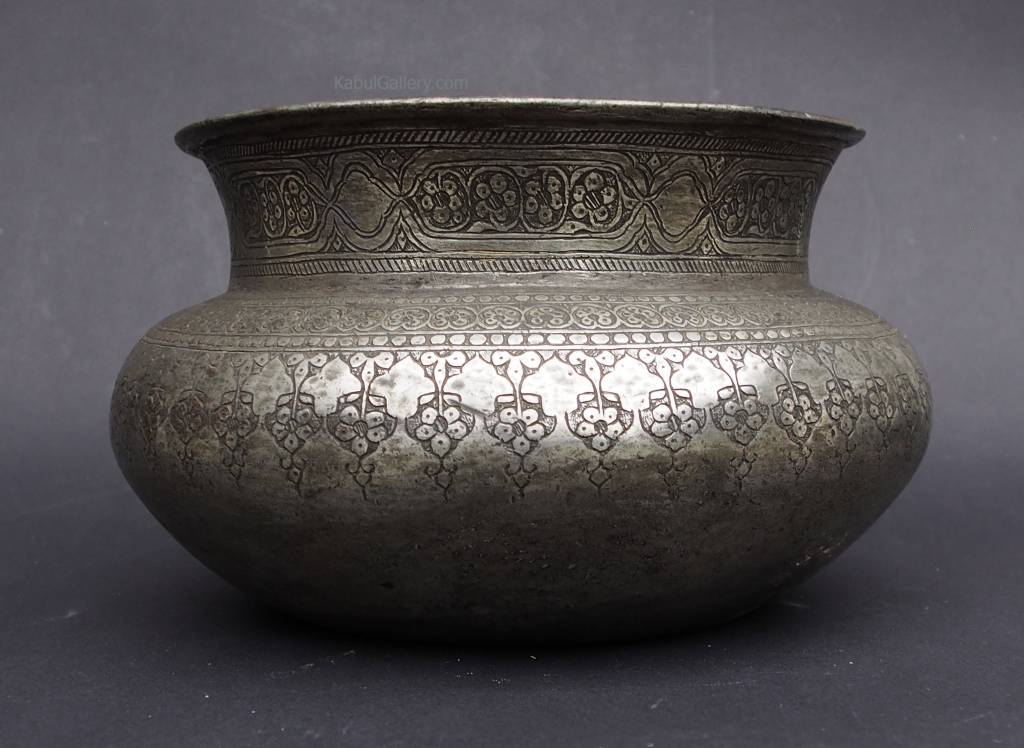 Antique Large islamic Tinned Copper Wine Bowl, 18/19th C. No:Tas/ 32