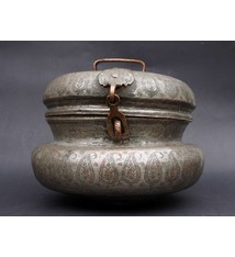 Antique Large High Quality  ,Bukhara   dynasty 18th to 19th century Tinned Copper Box   with a Lid No:KG-12