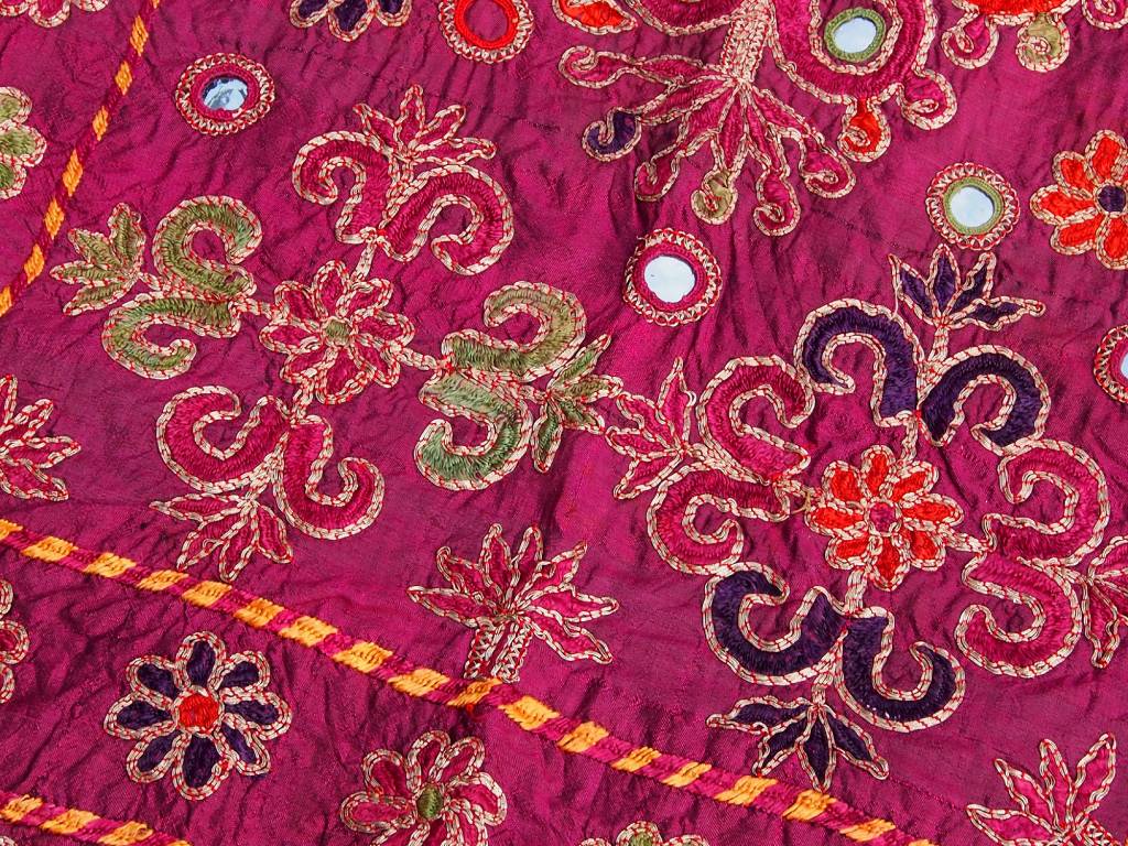 antique  Katawaz  silk embroidery  Tray cloth No:18/8