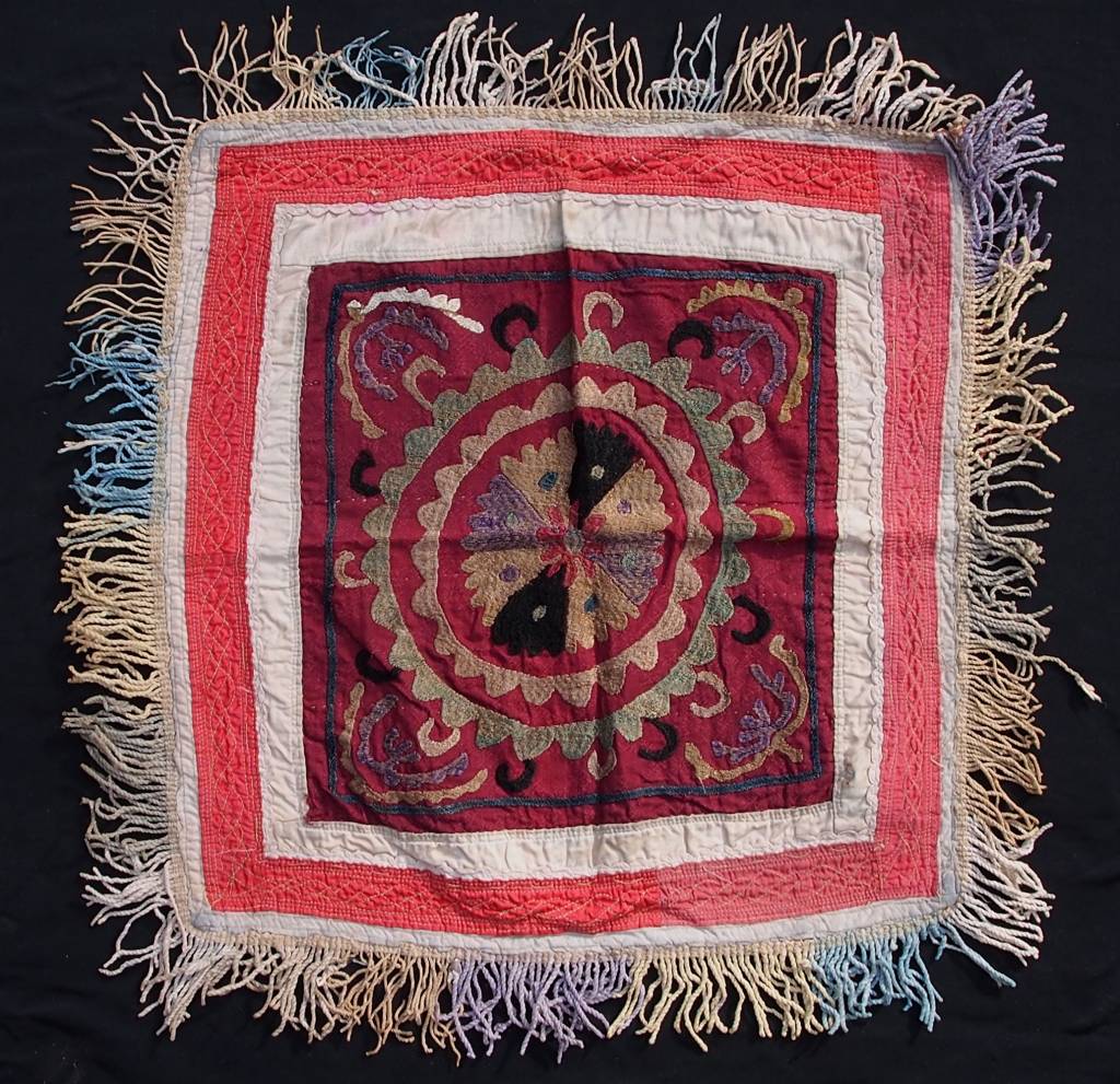 antique  Uzbek  Central Asian silk embroidery  suzani No:18/19
