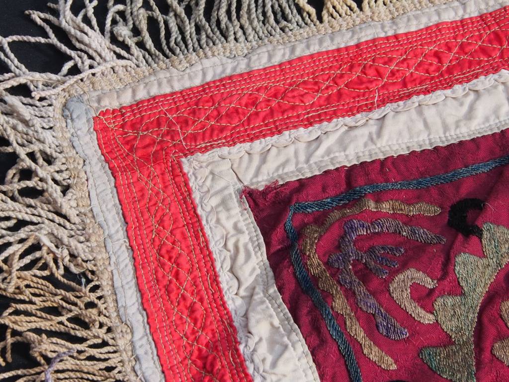 antique  Uzbek  Central Asian silk embroidery  suzani No:18/19