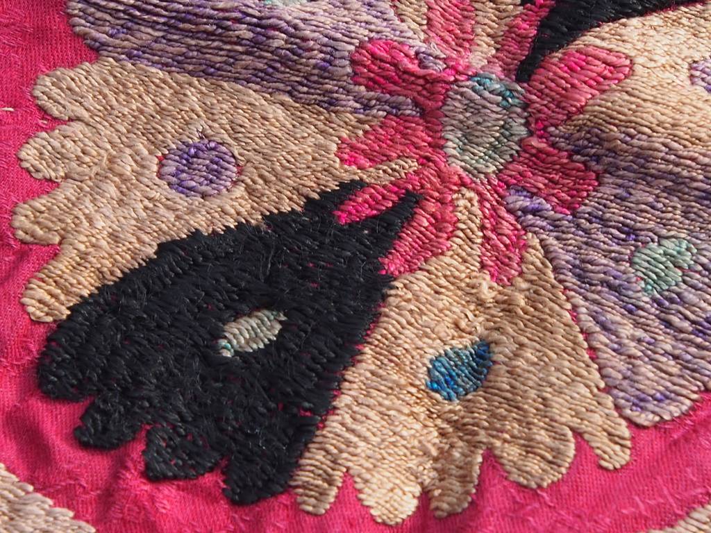 antique  Uzbek  Central Asian silk embroidery  suzani No:18/19