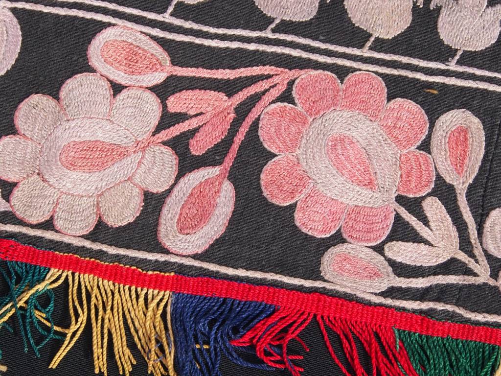 antique Tajek silk embroidery  Tray cloth No:18/21