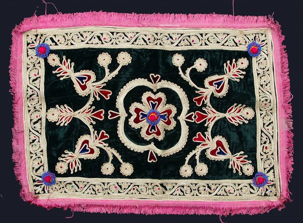 antique  Hazara velvet silk embroidery 19th century  No:18/25