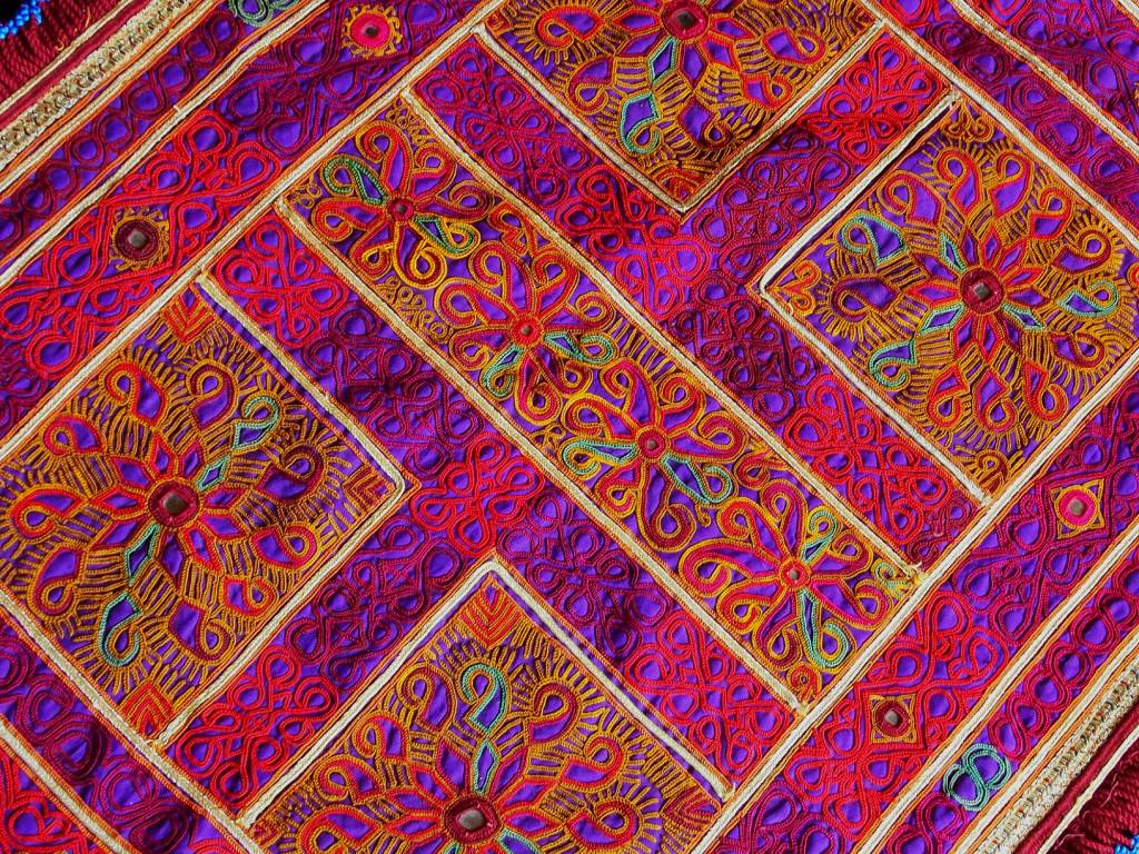 antique  Katawaz  silk embroidery  Tray cloth No:18/30