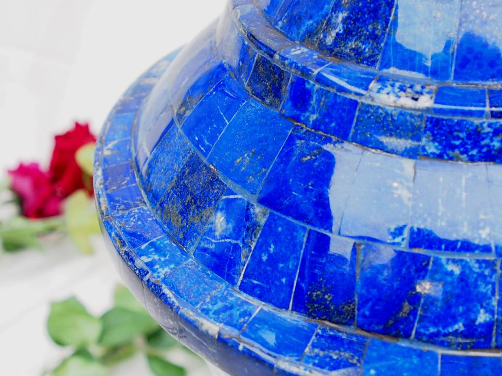 very large floor vase 57 cm huge Hand Crafted stunning genuine Lapis Lazuli Gemstone vase from Afghanistan No:XXL