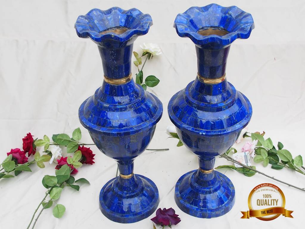 very large floor vase 57 cm huge Hand Crafted stunning genuine Lapis Lazuli Gemstone vase from Afghanistan No:XXL