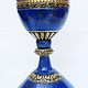 very large Hand Crafted stunning genuine Lapis Lazuli Gemstone and Brass ormolu mounted Sevres ewer vase candlestick from Afghanistan