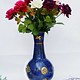 Extravagant Große Royal blau echt Lapis Lazuli - Messing ormolu montiert Vase Prunkvase Krug aus Afghanistan Nr:18/1