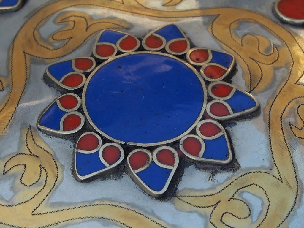 Ethnic Turkmen tribal Nickel silver Gonjik pendant Anhänger No:A