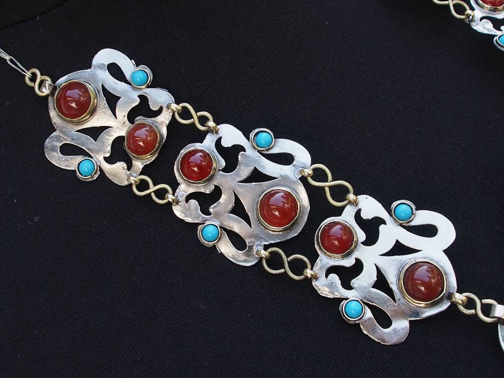 Ethnic Turkmen tribal Nickel silver  necklace Kette Nr:18/1