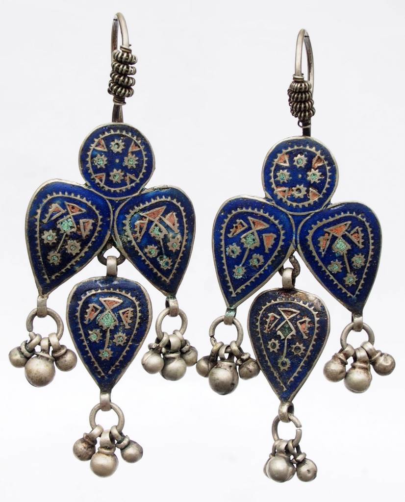 antique Multan enamelled Jewellery set ( necklace, Earrings, bracelet and ring) 18/9