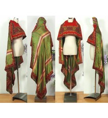 antique Karakalpak kiymeshek woman's head dress Usbekistan ikat 18/14