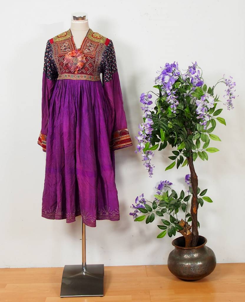 antique orient  nomadic Silk Embroidered Wedding Dress from Afghanistan. 18/11