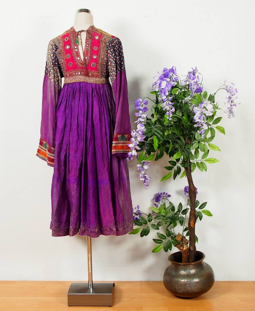 antique orient  nomadic Silk Embroidered Wedding Dress from Afghanistan. 18/11