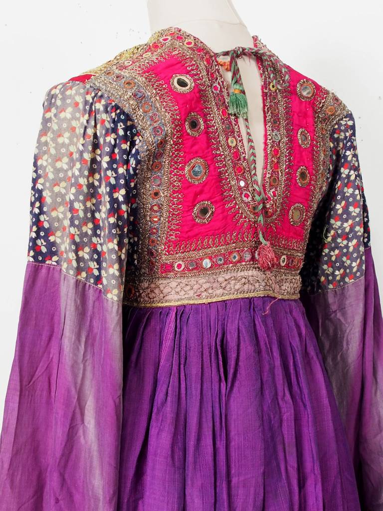 antique orient  nomadic Silk Embroidered Wedding Dress from Afghanistan. 18/11