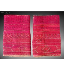 a pair of antique Woman’s Silk embroidered Cuffs Eastern Afghanistan Paktya Mangal  late 19th century No:18/H