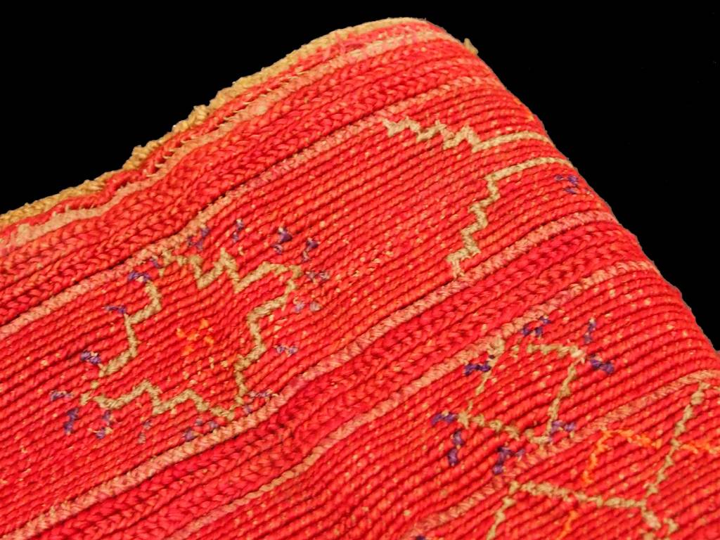 a pair of antique Woman’s Silk embroidered Cuffs Eastern Afghanistan Paktya Mangal  late 19th century  No:18/H