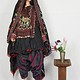 antique complet original Pakistan Afghanistan nuristan kohistan swat Woman embroidered Wedding Dress jumlo with headscarf and trousers No:F