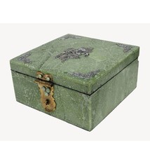 echt Serpentinstein Schmuck Dose schatulle Gefäß Dose Büchse deckeldose Süßigkeiten dose Serpentin Shah Maghsoud Grün Jade aus Afghanistan 18/1