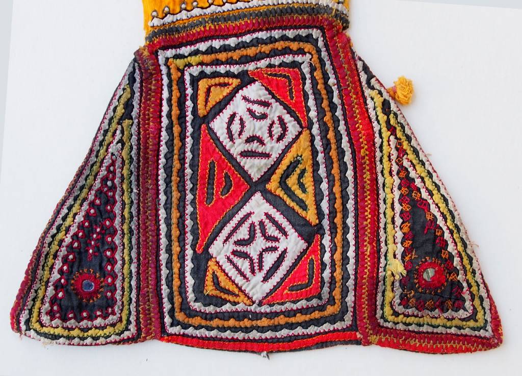 antique Multicolored Cotton Bag Vintage Sindhi Embroidery Antik Banjara Tasche  Nr:C