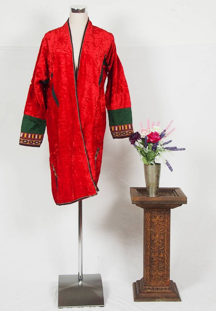 Turkmen antique velvet Chapan  coat Chirpy samt Mantel khalat No:18/2