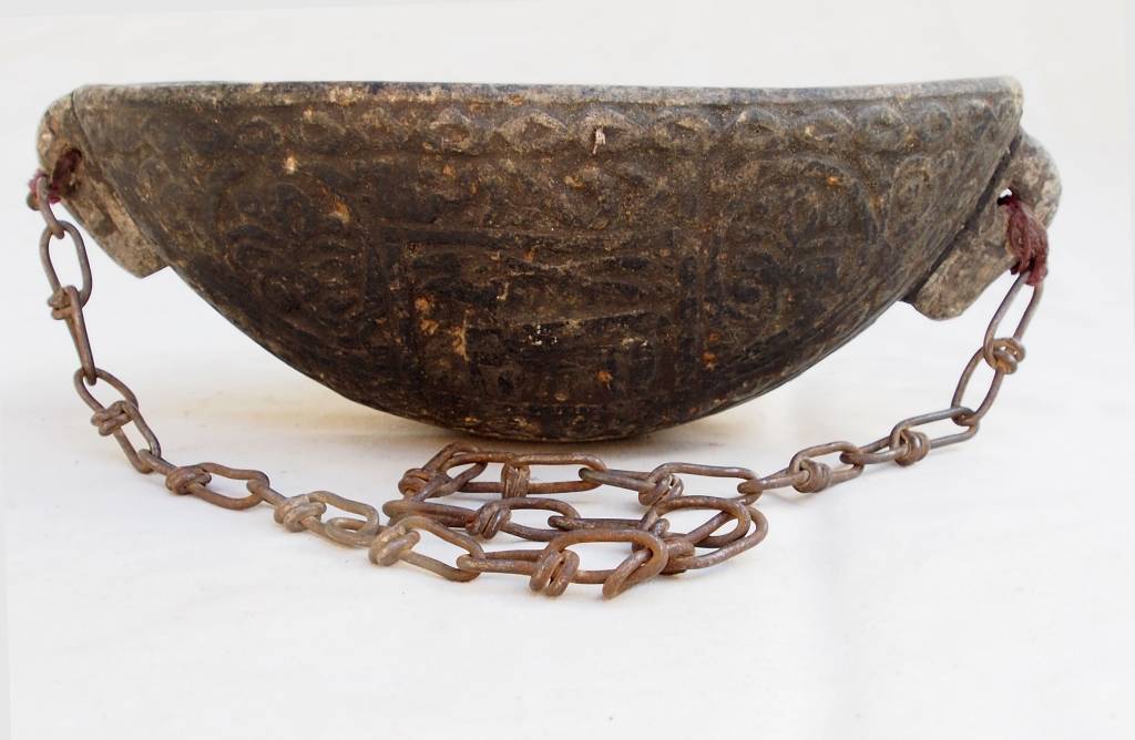 Islamic Afghanistan / Pakistan Kashkul Kashkool Begging Bowl Sufi Dervash from soapstone . No:1