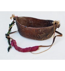 Antique wooden Kashkul Kashkool Begging Bowl Sufi Dervash  No:2