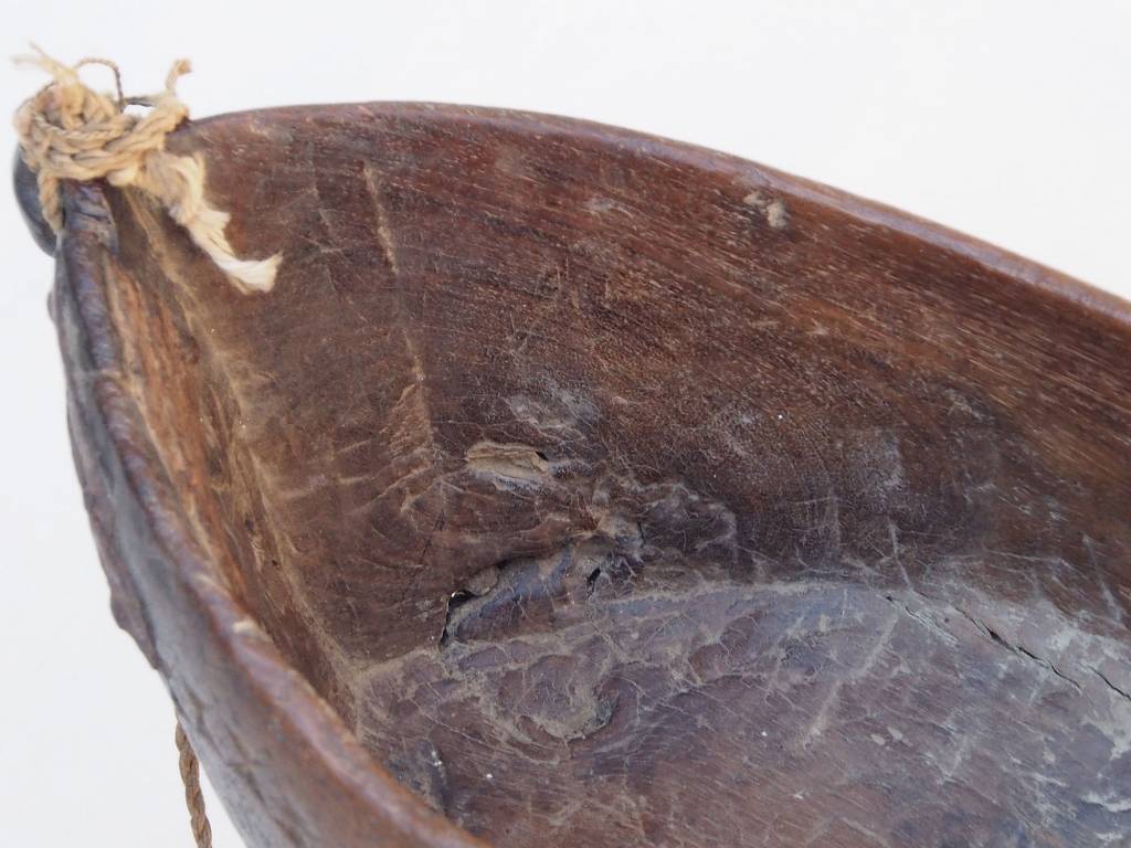 Antique wooden Kashkul Kashkool Begging Bowl Sufi Dervash No:2