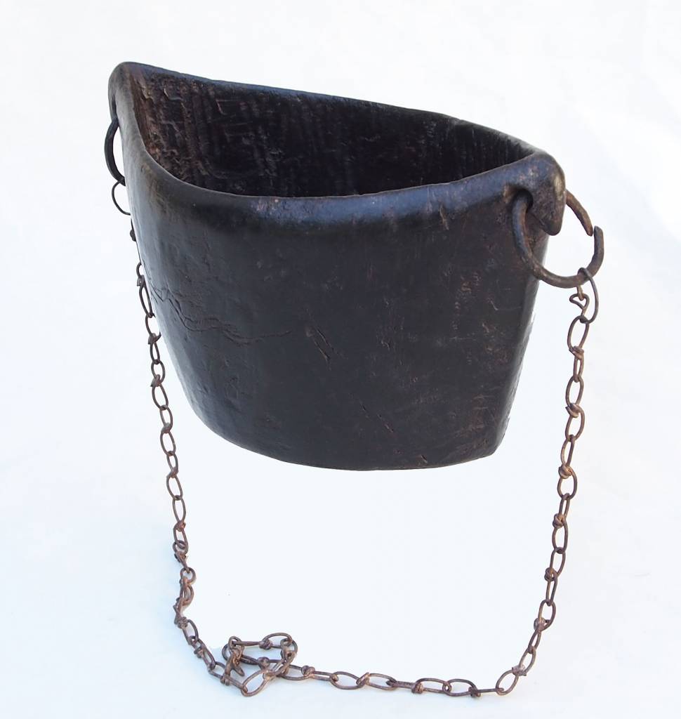 Antique wooden Kashkul Kashkool Begging Bowl Sufi Dervash No:8