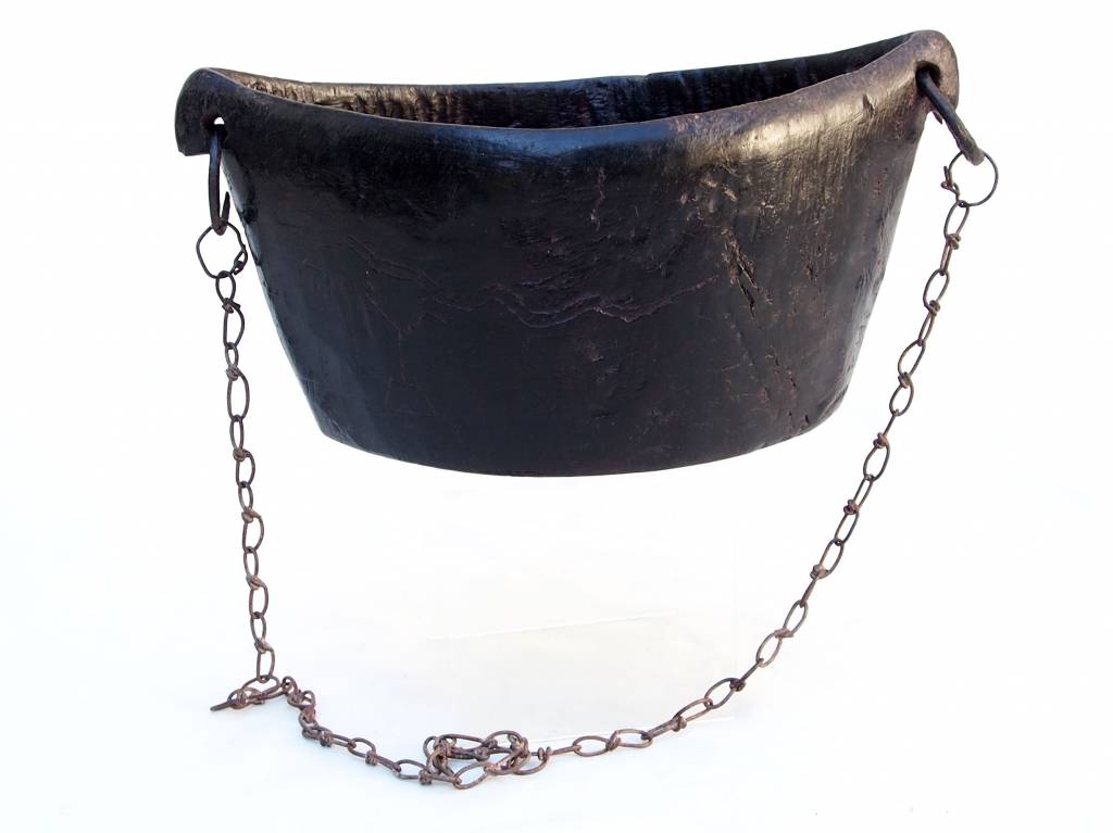 Antique wooden Kashkul Kashkool Begging Bowl Sufi Dervash No:8