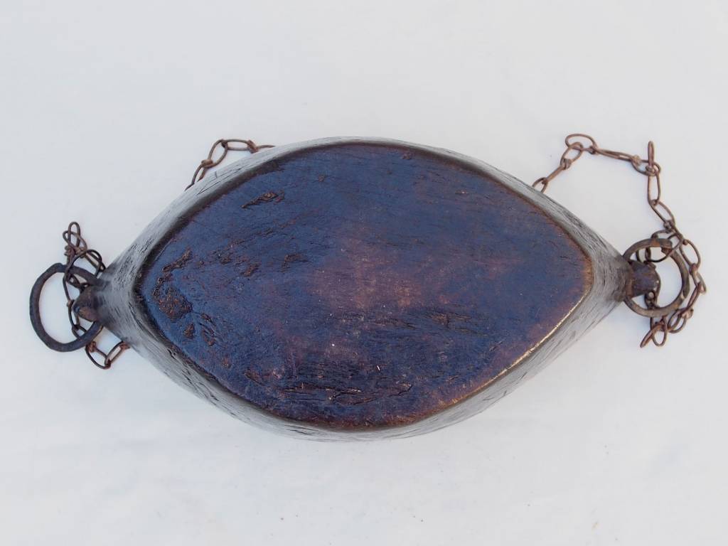 Antique wooden Kashkul Kashkool Begging Bowl Sufi Dervash No:8