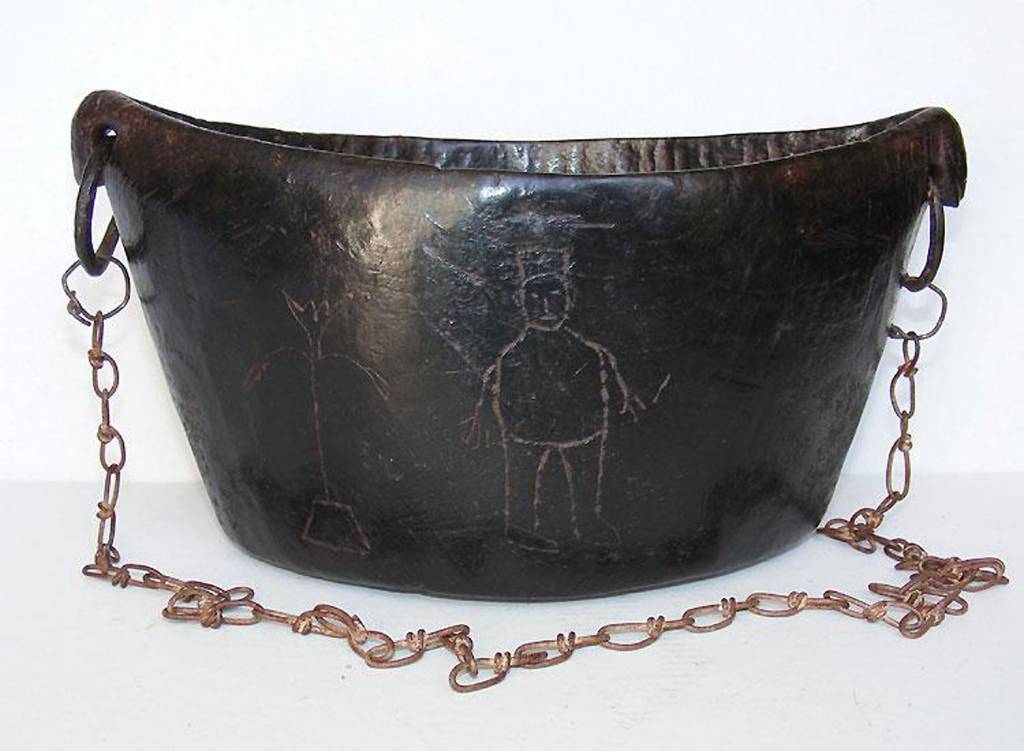 Antique wooden Kashkul Kashkool Begging Bowl Sufi Dervash No:8