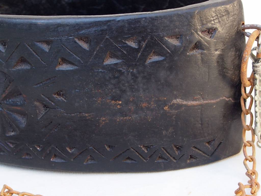 Antique wooden Kashkul Kashkool Begging Bowl Sufi Dervash No:3