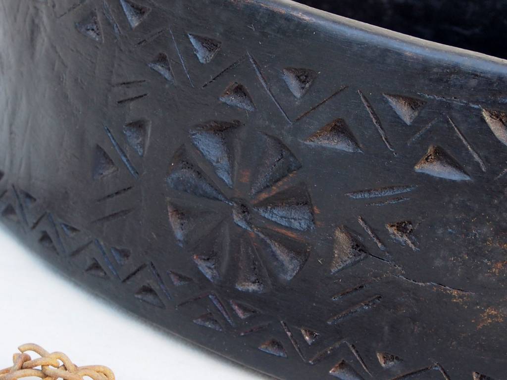 Antique wooden Kashkul Kashkool Begging Bowl Sufi Dervash No:3