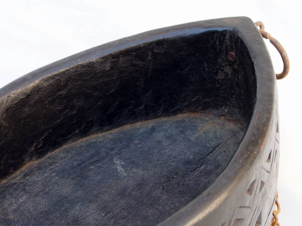 Antique wooden Kashkul Kashkool Begging Bowl Sufi Dervash No:3