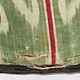 antique hand embroidered nomadic Turkmen Uzbek Afghan Ethnic ikat silk Chapan coat Chirpy Green  No-18-36