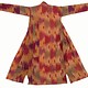 antique hand embroidered nomadic Turkmen Uzbek Afghan Ethnic ikat silk Chapan coat Chirpy Green  No-18-38