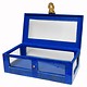 Hand Crafted stunning genuine Lapis Lazuli Gemstone Glass and brass jewellery Box from Afghanistan. Nr-18/A