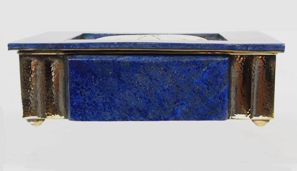 Extravagant Royal blau echt Lapis lazuli Schmuckkiste    Nr-18/1