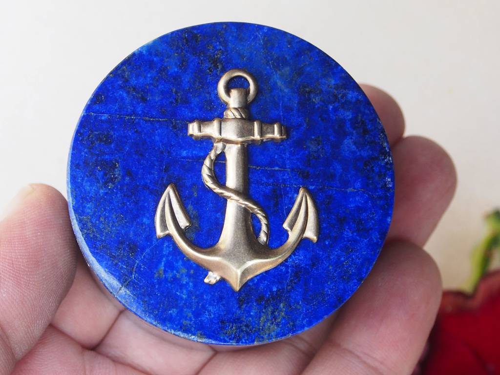 Extravagant Royal blau echt Lapis lazuli Schmuckkiste aus Afghanistan  anchor Nr-18/10