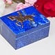 Extravagant Royal blau echt Lapis lazuli Schmuckkiste aus Afghanistan  Springreiten Nr-18/11