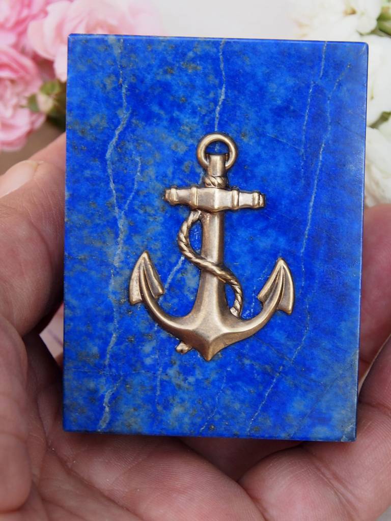Extravagant Royal blau echt Lapis lazuli Schmuckkiste aus Afghanistan   anchor Nr-18/19