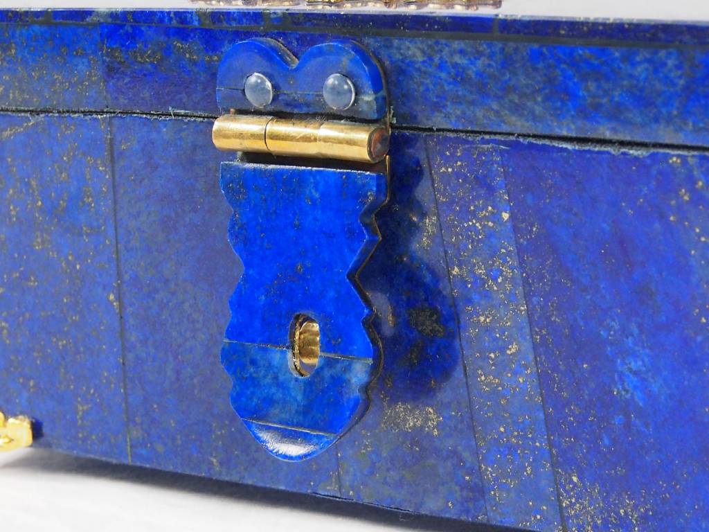 Extravagant Afghan Lapis lazuli büchse Schmuck Dose schatulle Kiste box No:18/28
