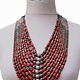 10 rows coral necklace