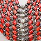 10 rows coral necklace