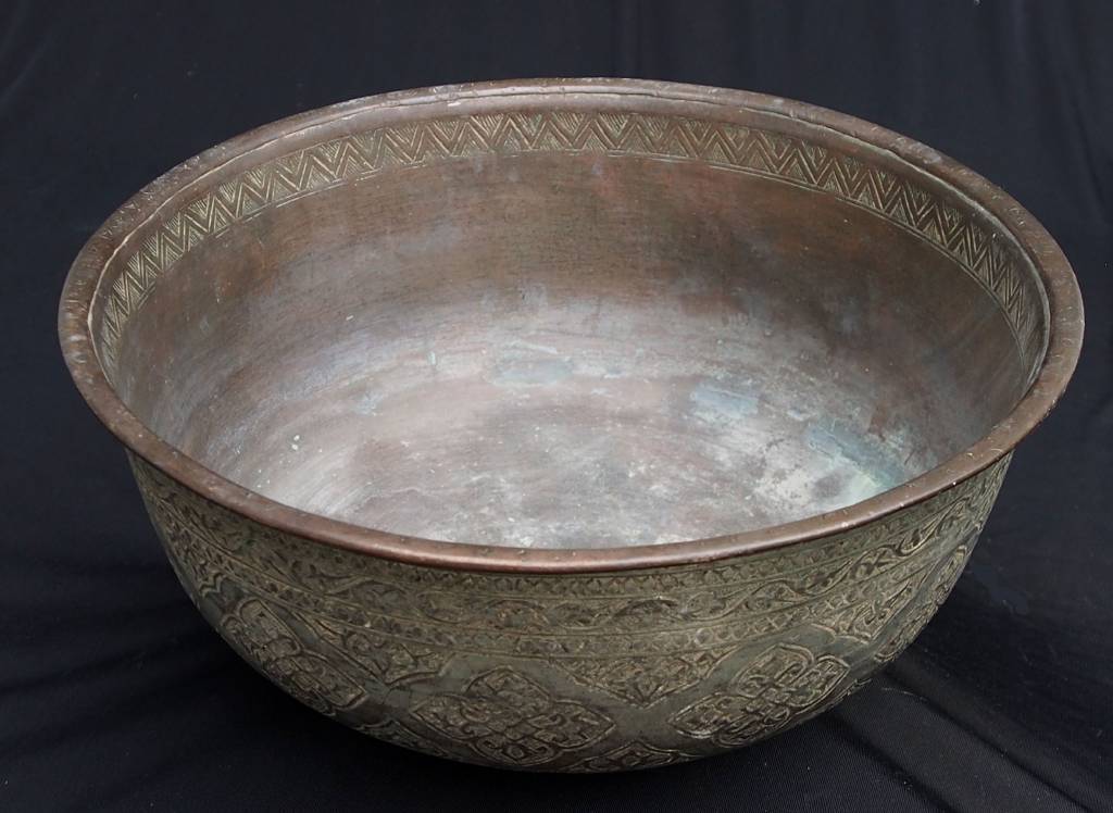 Antique Large  18th to 19th century Tinned Copper Bowl No:Jam/  18/D