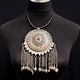 Antike sehr lange Nomaden Silber Halsmomente Kette Anhänger Quast Nuristan Swat Valley Afghanistan pakistan No:18/11-F