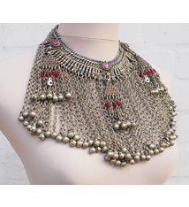 Antike Nomaden Silber Halsmomente Kette Anhänger Quast Nuristan Swat Valley Afghanistan pakistan No:18/11/A