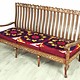 antik 3-teilige indian anglo Couch Garnitur Sofagarnitur Sessel Stuhl mit suzani